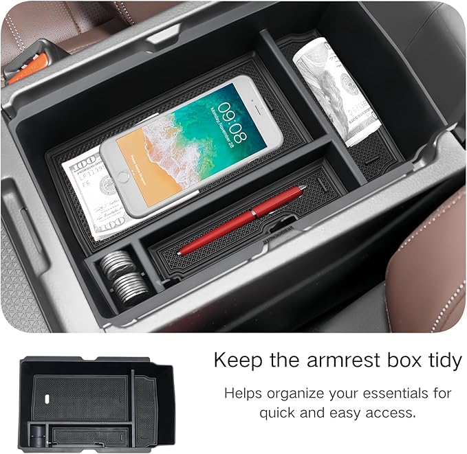 3PCS Center Console Organizer for Honda 2023 2024 2025 2026 CRV Accessories Middle Console Organizer CR-V Interior Armrest Insert Tray Hidden Storage Box Secret Compartment
