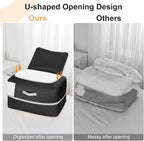 Comforter Storage Bag - 110L Large Capacity Blanket Storage Bags 2-Layer Ultra Space Saving Self Compression Organizer, Washa