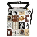 Western Cowboy Car Trash Bag - Waterproof Car Trash Bag Hanging Leakproof Car Garbage Bag - Washable Reusable Trash Bag for Car Interior Hanging Organizer Storage Vehicle Travelling Camping
