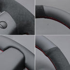 MEWANT Hand Stitched Steering Wheel Cover for Tesla Model 3 2017-2023 / Model Y 2020-2023 for Tesla Model 3/Y Accessories