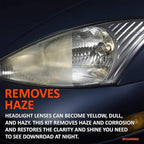 SYLVANIA - H11 XtraVision and Headlight Restoration Kit Bundle - 2 Halogen Headlight Bulbs and Kit to Restore Sun Damaged Headlights With Exclusive UV Block Clear Coat