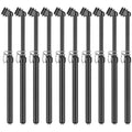 Yunsailing 10 Pcs 10 Pcs Dual Head Tire Pressure Gauge Heavy Duty Truck Tires Air Pressures Gauges with Hook Range 10-150psi, 0.7-10.3bar for Semi Trucks Car Bus Rv Van (Black)
