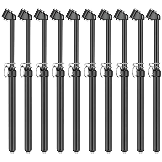 Yunsailing 10 Pcs 10 Pcs Dual Head Tire Pressure Gauge Heavy Duty Truck Tires Air Pressures Gauges with Hook Range 10-150psi, 0.7-10.3bar for Semi Trucks Car Bus Rv Van (Black)