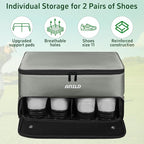 ANILD Golf Trunk Organizer, 2 Layer Golf Storage Case with Separate Ventilated Compartment for 2 Pair Shoes, for Balls, Tees,