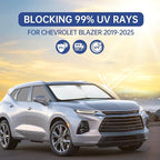 8PCS Car Window Shades for Chevrolet Blazer 2019-2025, Window Covers for Blazer Windshield Side Rear Windows, Full Set Privacy Protection Car Sunshade with UV Blocking for Camping Napping