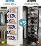 AOODA Clear Over the Door Hat Racks for Baseball Caps, Large Holds up to 72 Caps Hat Storage Organizer for Closet Wall, Deep 
