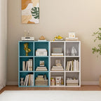 OSCHF 6-Cube Storage Shelf Bookcase - Wooden 3-Tier Floor Standing Open Bookshelf for Home and Office, Display Cabinet, Light