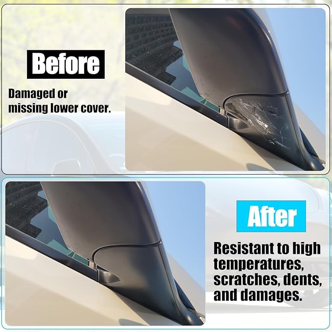 Jaronx Compatible with Tesla Model Y Mirror Holder Lower Cover 2018-2024, Right Passenger Side Rearview Mirror Bracket Bottom Base Cover Replacement for Tesla Model Y Accessories 8202208