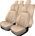 Car Seat Covers, Quilting Leather Seat Covers Full Set, Waterproof Faux Leather Automotive Seat Covers for Cars, Universal Ca
