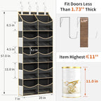 Aokeyee 5 Tiers Over the Door Storage Organizer, Behind Door Storage for Baby Nursery, 80lb Capacity Door Hanging Organizer w