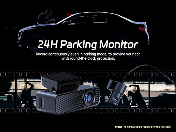 Pelsee P1 Duo 4K Dash Cam Front and Rear, 64GB SD Card, 4K+1080P Dual Dash Camera for Cars, Wi-Fi & App Control, 1.5’’IPS Dis