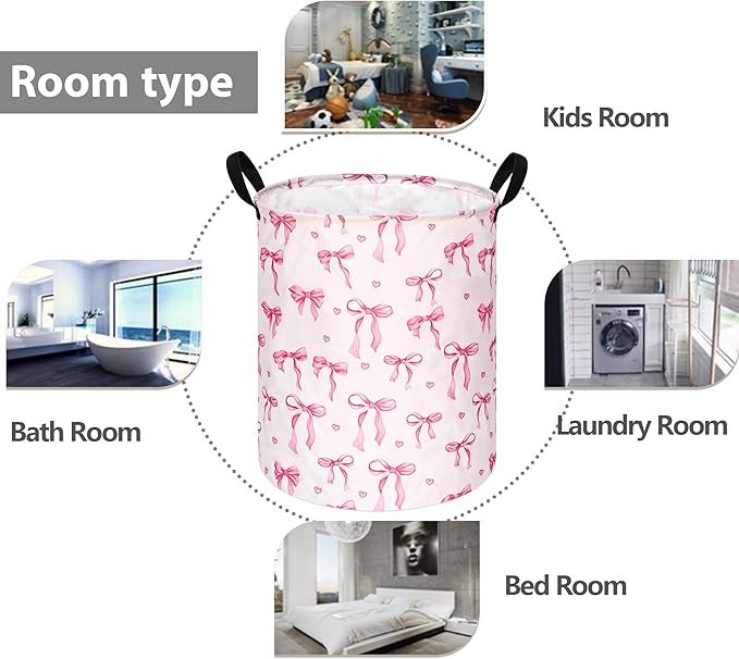 Girls Storage Basket Kids Laundry Hamper Women Organizer Bins Nursery Hamper Gift Baskets for Home,Office,Home Decor
