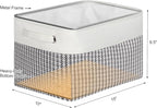 Kntiwiwo Foldable Storage Bin Collapsible Fabric Storage Basket Cube with Durable Handles Closet Organizer Bins for Organizin