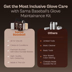 Glove Maintenance Kit, 5-Piece – Clean, Soften, & Break in Gloves Faster – Baseball Glove Cleaner, Conditioner, Brushes & Mic