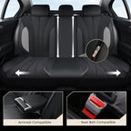 Coverado Automotive Seat Cover Full Set, Front and Rear Seat Covers, Waterproof Leather Seat Covers 5 Seats, Luxury Car Seat 
