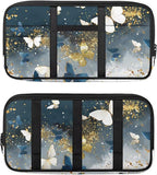 Beautiful Butterfly Car Sun Visor Organizer Pouch Case Bag Auto Interior Accessories for SUV Card Cash Pouch with Multi-Pocket for License Pen Key