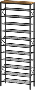 YATINEY 12 Tier Shoe Rack, Large Capacity Shoe Storage Organizer Holds 48 Pairs, Sturdy and Stable, for Entryway, Hallway, Cl