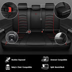 CAR PASS 3D Foam PU Leather Car Seat Covers, Universal Seat Covers Full Sets for Trucks SUV Sedan Automotive Seat Covers Armr