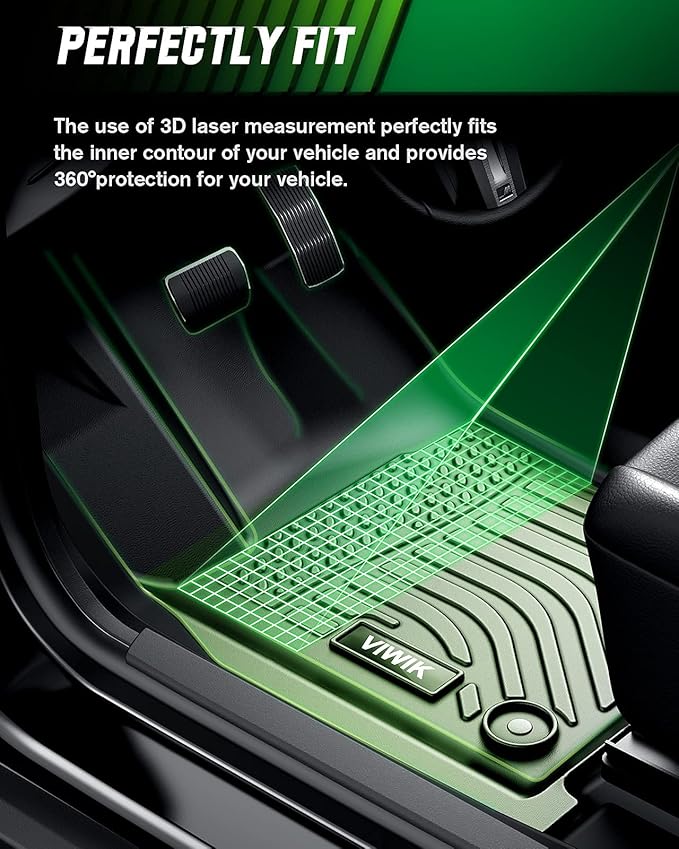 VIWIK Floor Mats Fit for Kia Sportage 2023 2024 Only Hybrid, Car Mats All Weather Custom Floor Liners Full Set 1st 2nd Row Front & Rear, 2023 2024 Sportage Only Hybrid TPE Odorless Non-Slip
