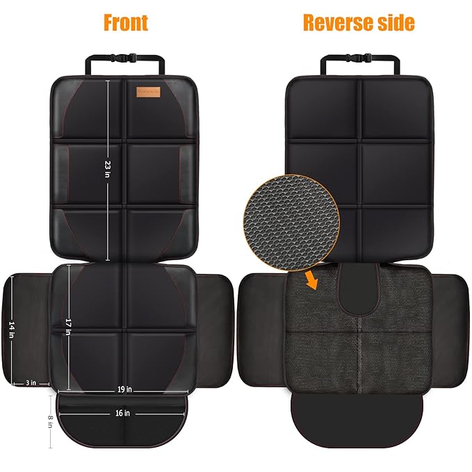 Bacgnyer Car Seat Protector, 1 Pack of Seat Protectors, Thickest Padded 600D Fabric Padding, Waterproof, Durable, Anti Slip B