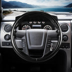 Steering Wheel Cover for Ford F150 2009-2014/ Ford Expedition 2015-2017, Car Steering Wheel Cover Protector Accessories for Ford (Matte Black)