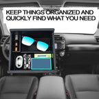 JKCOVER Center Console Organizer Tray Compatible with Toyota 4Runner 2010-2021 2022 2023 2024 and Kia Telluride 2020-2024 2025 Accessories,Insert Armrest Box Secondary Storage ABS Black Materials
