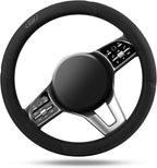 Skechers Steering Wheel Cover, Memory Foam Car Steering Wheel Covers,14.5-15inch Anti-Slip Safety Comfortable Design Universa