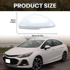 Left Driver Side Mirror Cover Caps Compatible with Chevrolet Chevy Cruze 2017 2018 2019 Replacement Rear view Mirrors Trim (White)