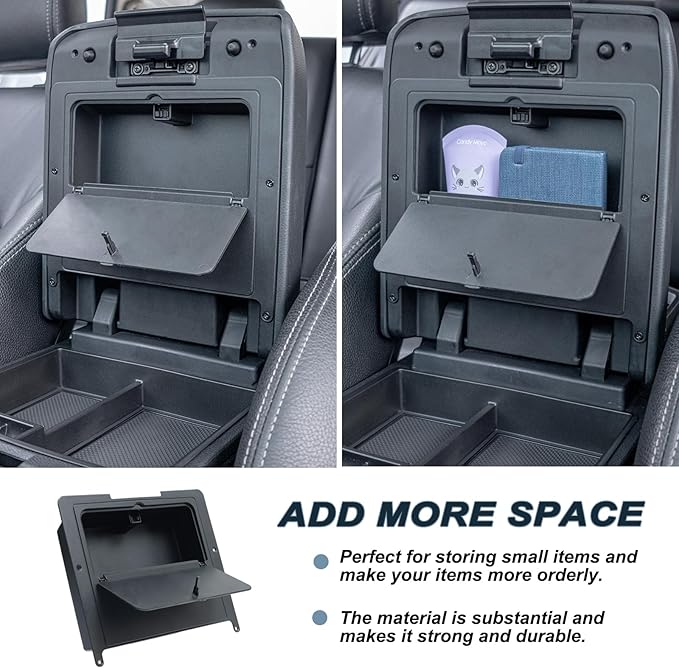 JKCOVER 2PCS Center Console Hidden Box Organizer Tray Compatible with 2024 2025 2026 Toyota Tacoma Accessories Armrest Secret Compartment And Armrest Tray Organizer