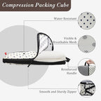 U+U 4 Set Compression Packing Cubes - Ultralight Travel Organizers, Space-Saving Suitcase Organizer, Expandable Packing Cubes