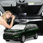 Windshield Sunshade for Honda Pilot 2009-2015 Sun Shade Car Windshield Accessories Upgrade 4 Layers Blocks UV Rays Custom Fit Pilot 240T Car Window Shades Front Windshield Keep Cool Foldable