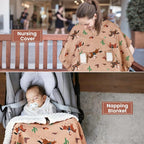 Rquite Car Seat Cover Baby, Carseat Covers Baby Girl, Winter Infant Car Seat Cover, Warm Minky Car Seat Canopy, Baby Carrier 