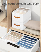 Homsorout Closet Organizers and Storage - Fabric Clothes Organizer with Handles, Foldable Jeans Organizer for Clothes, Drawer