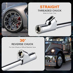 Semi Truck Digital Tire Pressure Gauge 200 PSI with LCD Color Screen, Heavy Duty Dual Head Chuck Tire Guage, ANSI B40.1 Certified - for Semi Trucks, Trucks, Cars, SUVs