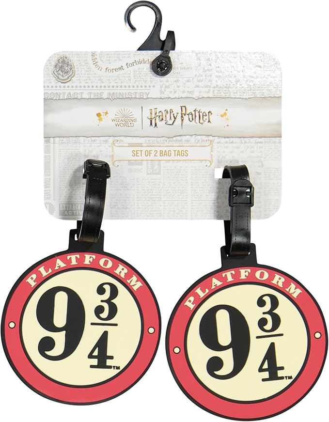 FUL Harry Potter Platform 9-3/4 Luggage Tags, 2-Piece Suitcase ID Tag Set, Multi, One Size