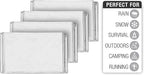 Swiss Safe 4 Pack Mylar Emergency Blankets for Survival - Compact & Insulated for Cold Weather - Designed for NASA, Outdoor, 