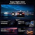 3 Channel Mirror Dash Camera, 4K/3K+2.5K/1080p+1080p Rear View Mirror Camera with GPS, APP Control, WDR Night Vision, G-Senso