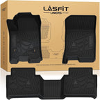 LASFIT Floor Mats for Chevrolet Chevy Colorado/GMC Canyon Crew Cab 2023 2024 2025 2026 (Fit Carpet Floor), All Weather TPE Custom Fit Floor Mats for Cars, 1st and 2nd Row Car Floor Mats Full Set