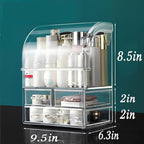 Clear Large Acrylic Makeup Organizer With Lid Cosmetic Storage Drawers Portable Makeup Organizers Dustproof And Waterproof Bo