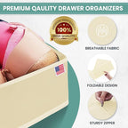 RFAQK 10 Pack Dresser Drawer Organizer Clothes-Baby Clothes Organizer for Nursery, Foldable Closet Fabric Drawer Dividers for