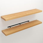 Floating Shelves for Wall, 9.3" Deep Wall Mounted Wood Shelves for Bathroom, Bedroom, Living Room, Kitchen, Hanging Shelf for
