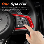 Auovo Center Console Steering Wheel Cover Trims for Subaru Crosstreck Outback Legacy Accessories 2018-2026 for Subaru Impreza 2017-2026/19-26 Forester/Ascent 2018-2026 (Red)