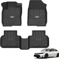 3W Floor Mats Fit for 2022-2025 2026 Honda Civic & Acura Integra 2023-2025(Not Fit Hybrid/Manual), Custom Fit Floor Liner for 1st 2nd Row Full Set TPE All-Weather Car Liners Black
