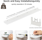 Fun Memories Picture Ledge Shelf, 60 Inch Floating Shelves Set of 2, Large Nursery Book Shelves for Toys Storage, Kids Booksh
