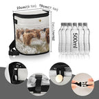 linqin Scottish Highland Cow Car Trash Can with Lid Leak Proof Car Trash Bag Waterproof Car Garbage Can, Polyester Trash Bin Hanging for Minivan SUV Truck