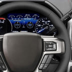 MEWANT Hand Stitch Black Smooth Artificial Leather Steering Wheel Cover for Ford F150 F250 F350 Expedition 2018-2021