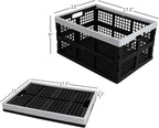 Kekow 28 L Black Plastic Collapsible Storage Basket, 3-Pack Folding Crates Storage
