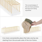 Mkono Hat Organizer for Baseball Caps, Hat Holder for 15 Baseball Caps, Tabletop Hat Rack Stand Storage Display Cap Organizer