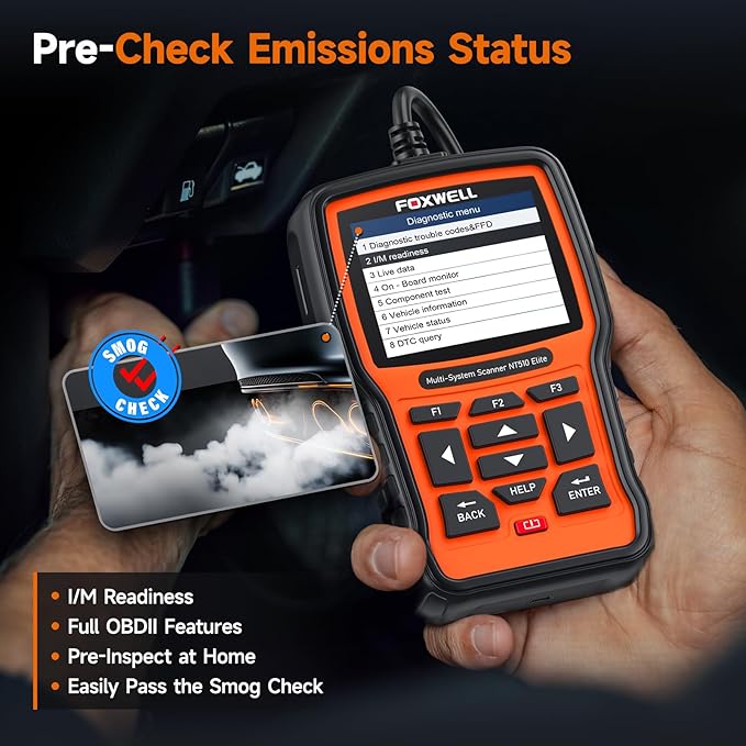 FOXWELL NT510 Elite Scan Tool fit for BMW Scanner Full Diagnostic Tool OBD2 Scanner, All System Bi-Directional Control Code