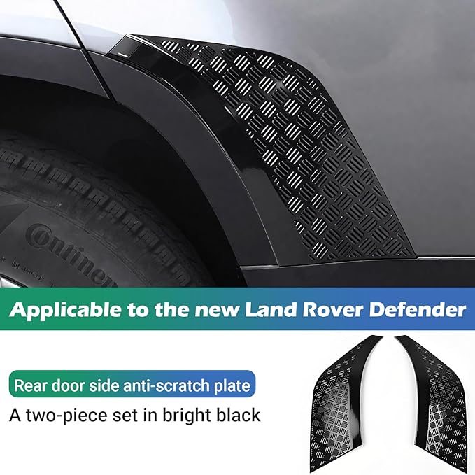 Rear Wheel Arch Covers for Land Rover Defender 2020-2025 | Gloss Black ABS Anti-Scratch Protection Cover Trim Kit |Defender 110 130 Accessories | Easy Installation| Decoration Armor